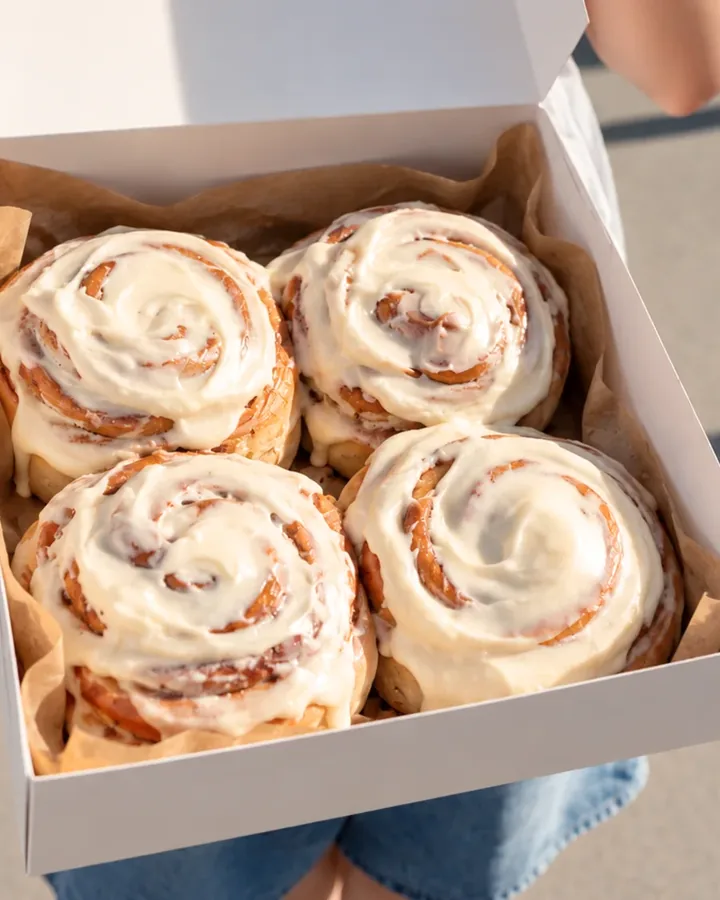 Box 4 — vue 1 des cinnamon rolls artisanaux Roll'Babe